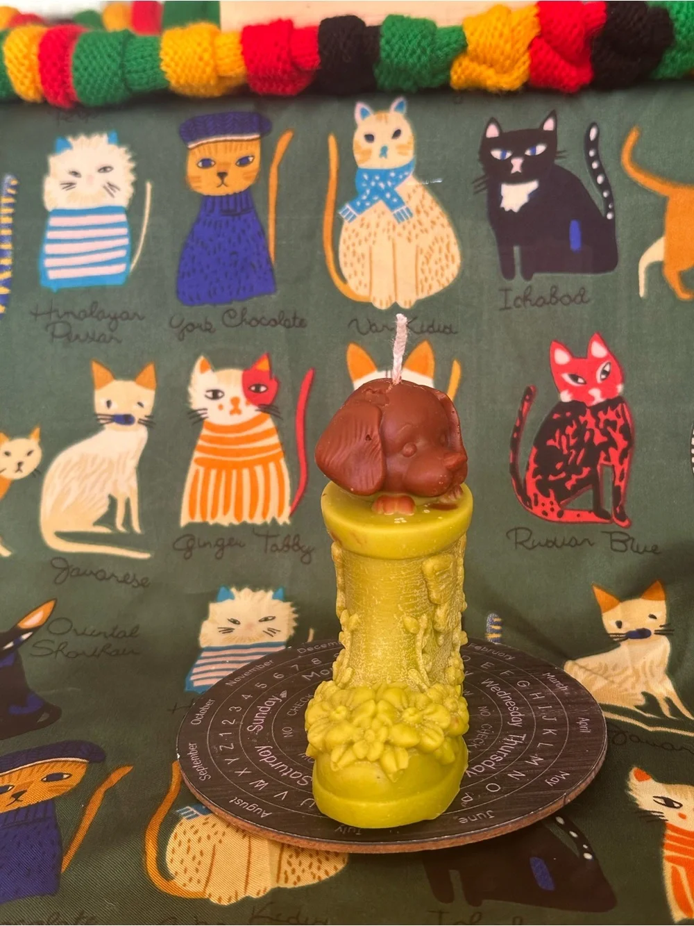 Puppy in the Garden Boot Candle